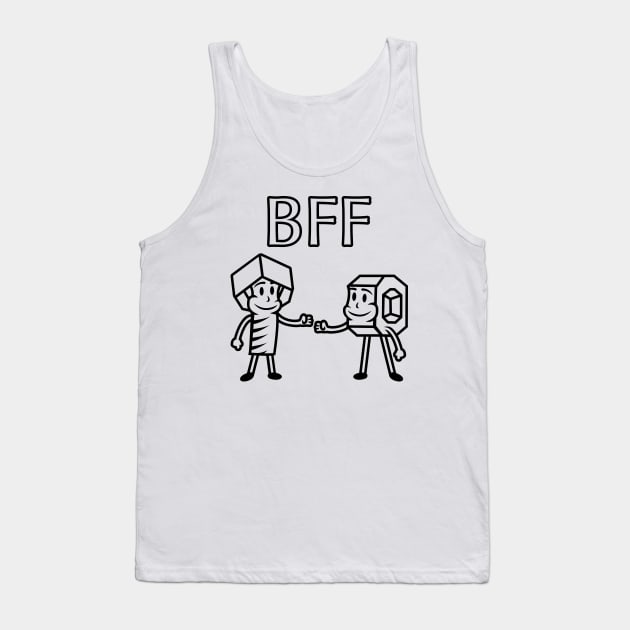 Nut and Bolt Fist Bump | Best Friends Forever Tank Top by Malinda